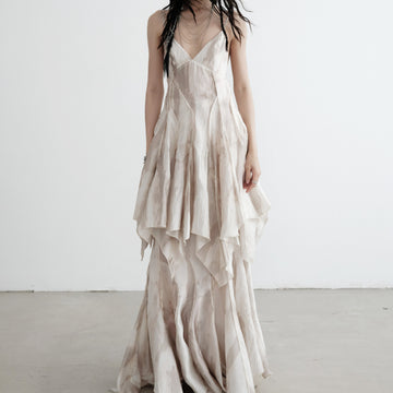 Cool-toned Mermaid Gown Wandering Fairy Style Asymmetrical