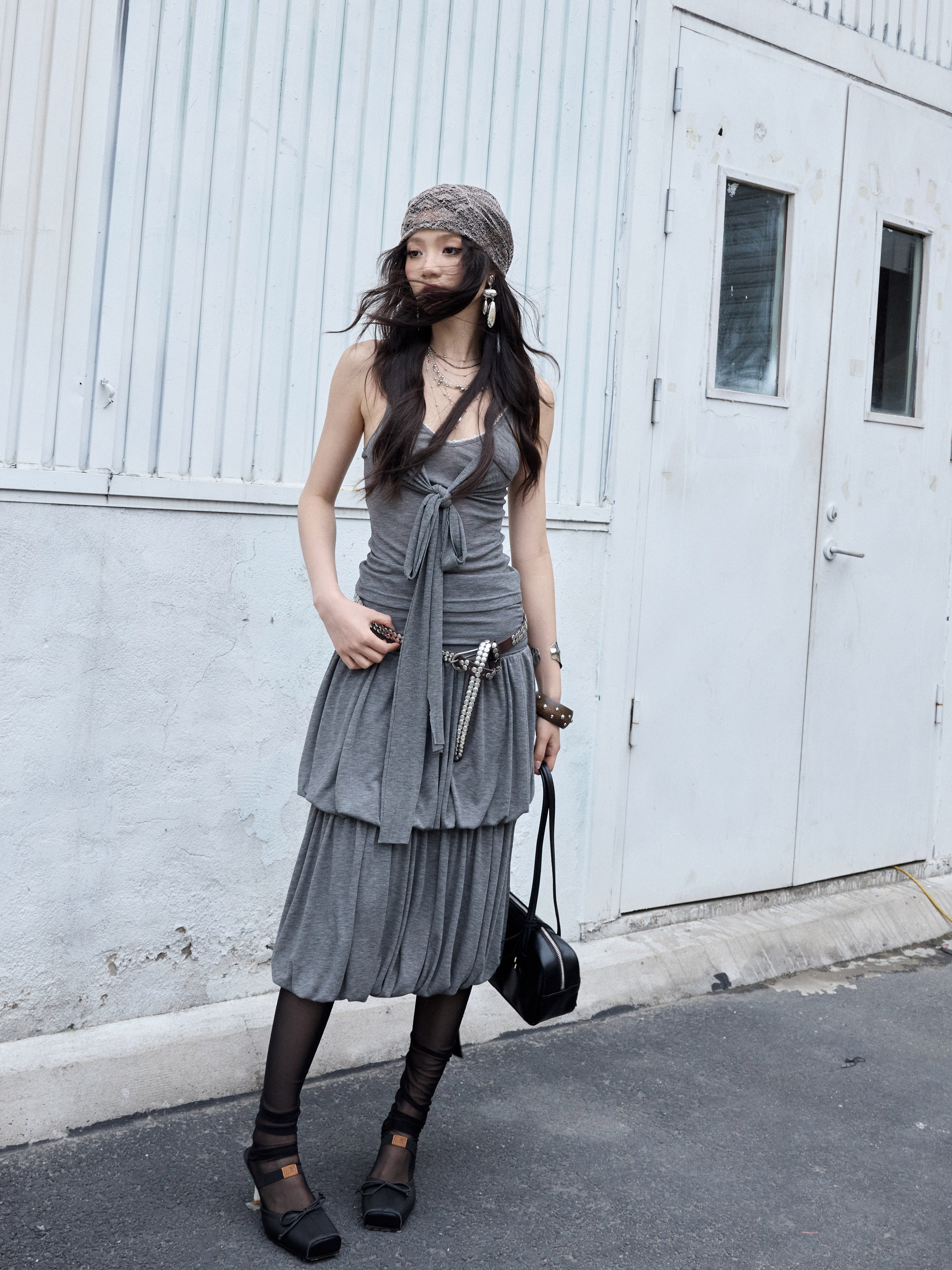 kit and ace back to front dress grey Asher Open Knit Elevate your wardrobe with this versatile piece from ASOS DESIGN. Gray Reef Draped Dress |
