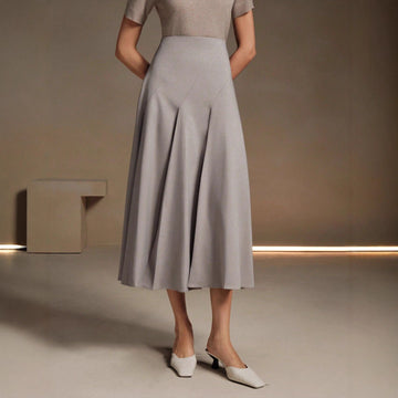 Asymmetrical Pleated Chic And Elegant Sheath Skirt