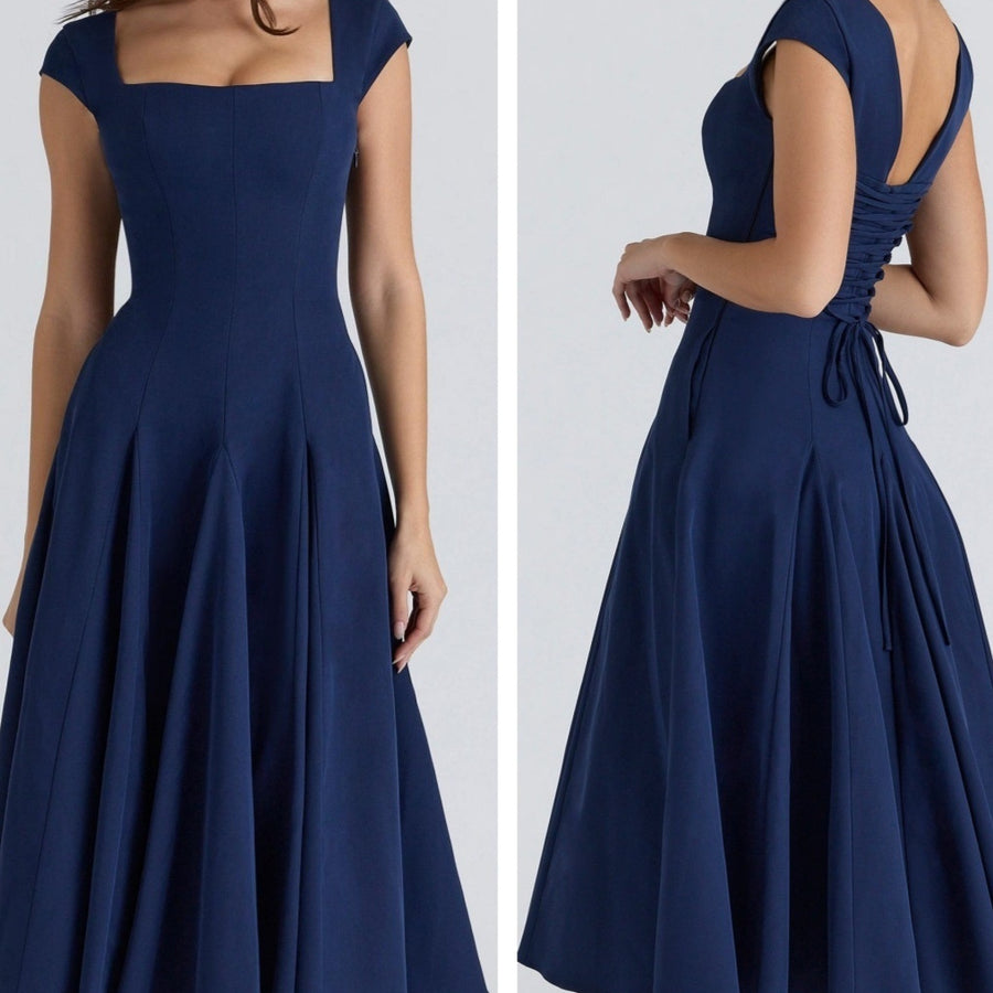 A-Line Mid-Length Formal Dress for Women Office Wear